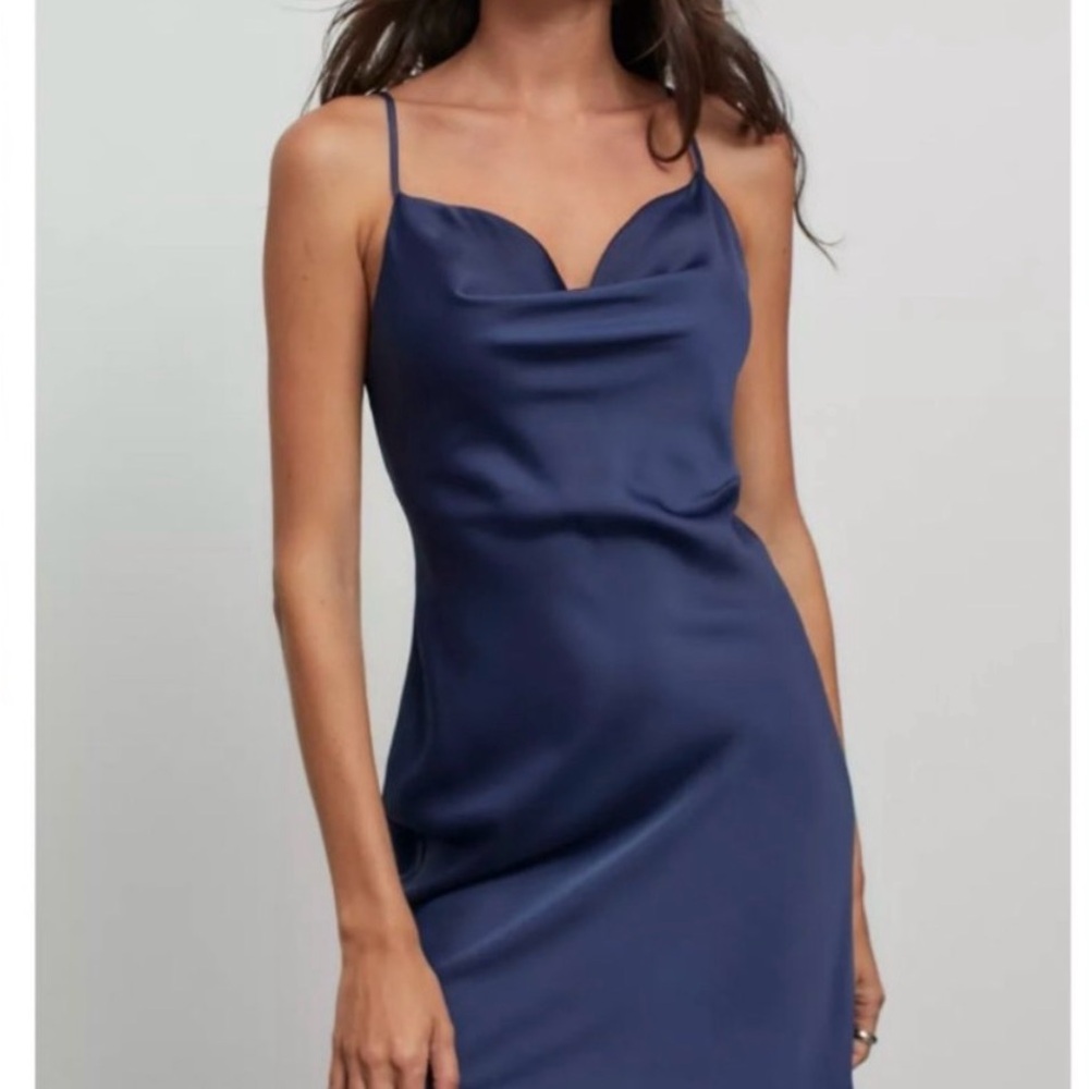 Urban Outfitters Deep Blue Slip Dress